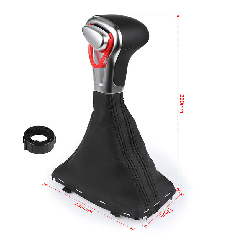 Gear Shift Knob Shifter Leather Gaiter Boot Cover Black Fit for Audi A4 A5 A6 Q5 Q7