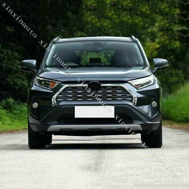 for Toyota RAV4 2019-2022 ABS Chrome Front Grille Grill Strip Molding Cover Trim