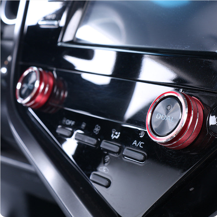 Red Console Air Condition Adjust knob Ring Cover for Camry 2018-2023 v
