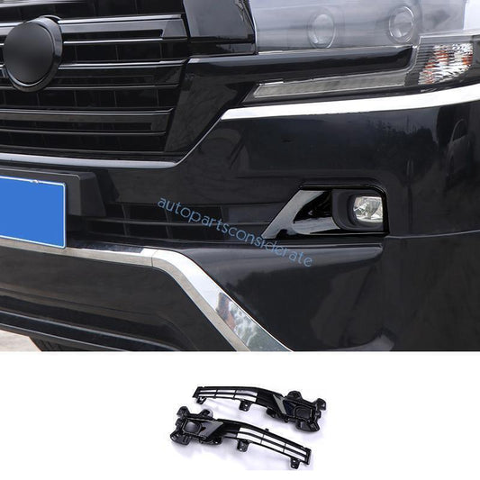 for Toyota for Land Cruiser 2016-2021 ABS Black Front Fog Light Eyelid Molding Trim