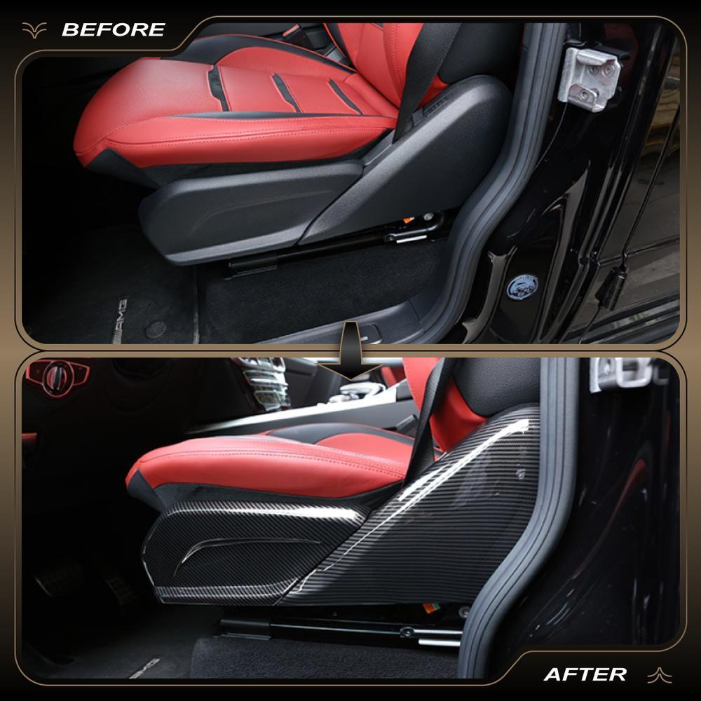 for Mercedes G-Class W464 G63 G500 Front for Seat Side Panel Cover Trim Carbon ABS4