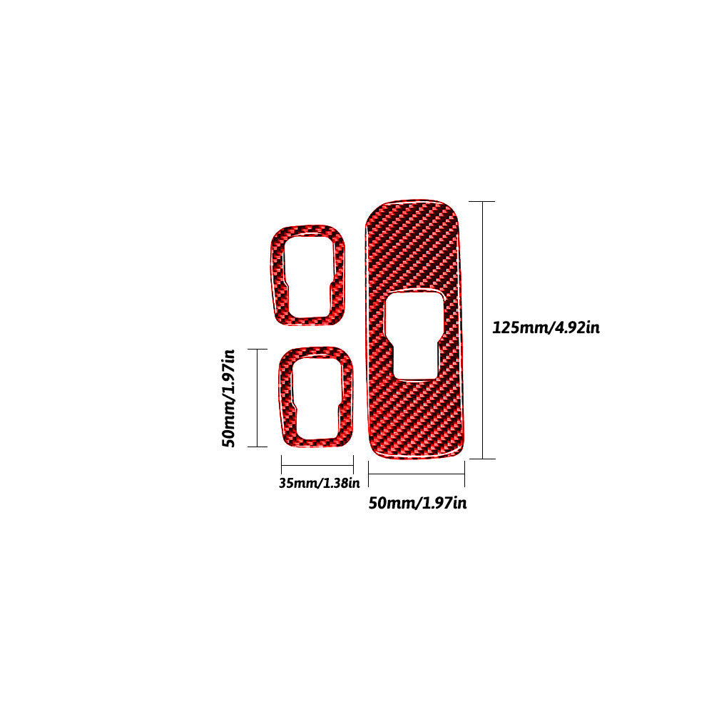 Red Storage Above Gearbox Type A Trim Carbon Fibre For Tundra 2007-2013 v