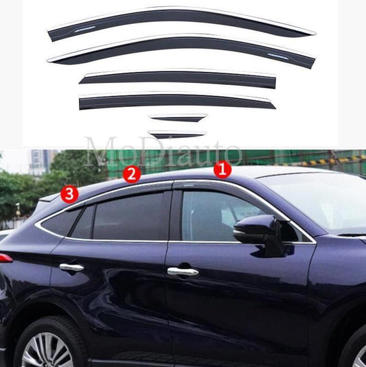 for Toyota Venza 2021-2024 car Window Wind Visors Sun Rain Guard Vent Deflectors