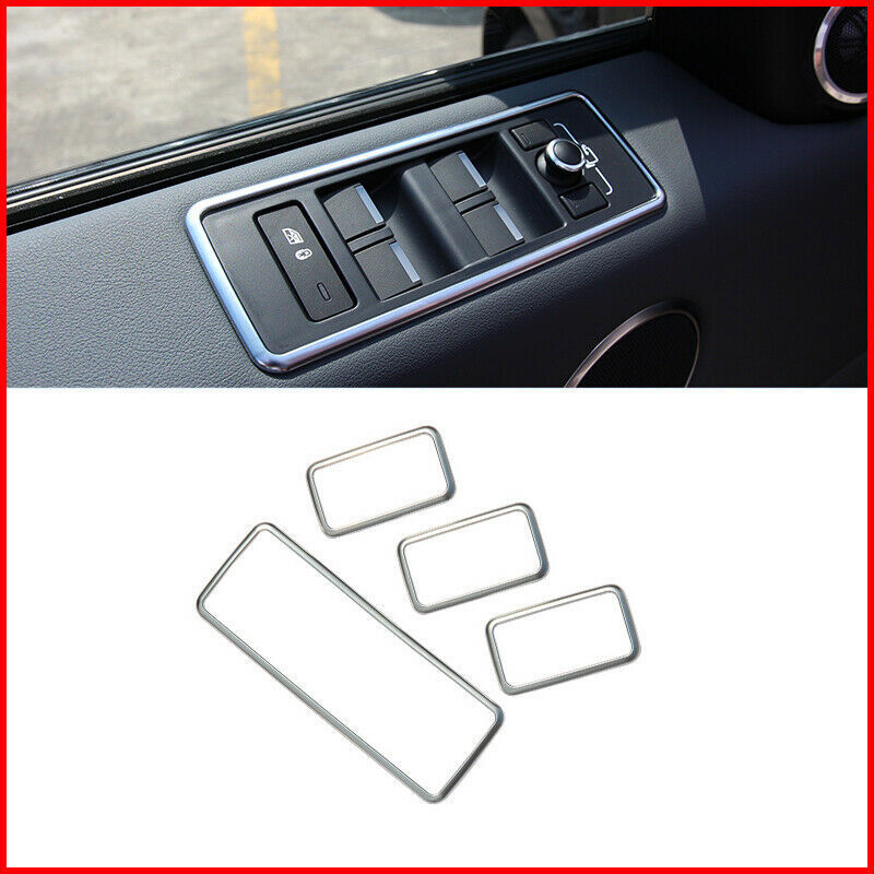 4Silver Window Lift Panel Frame Cover Trim for Land Rover Range Sport 2014-2017