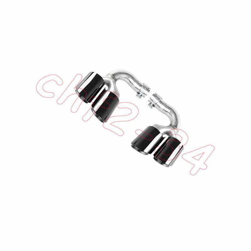 Fit for Porsche for Cayenne Black Steel Rear Exhaust Muffler Tip Tail Pipe 2018-2022