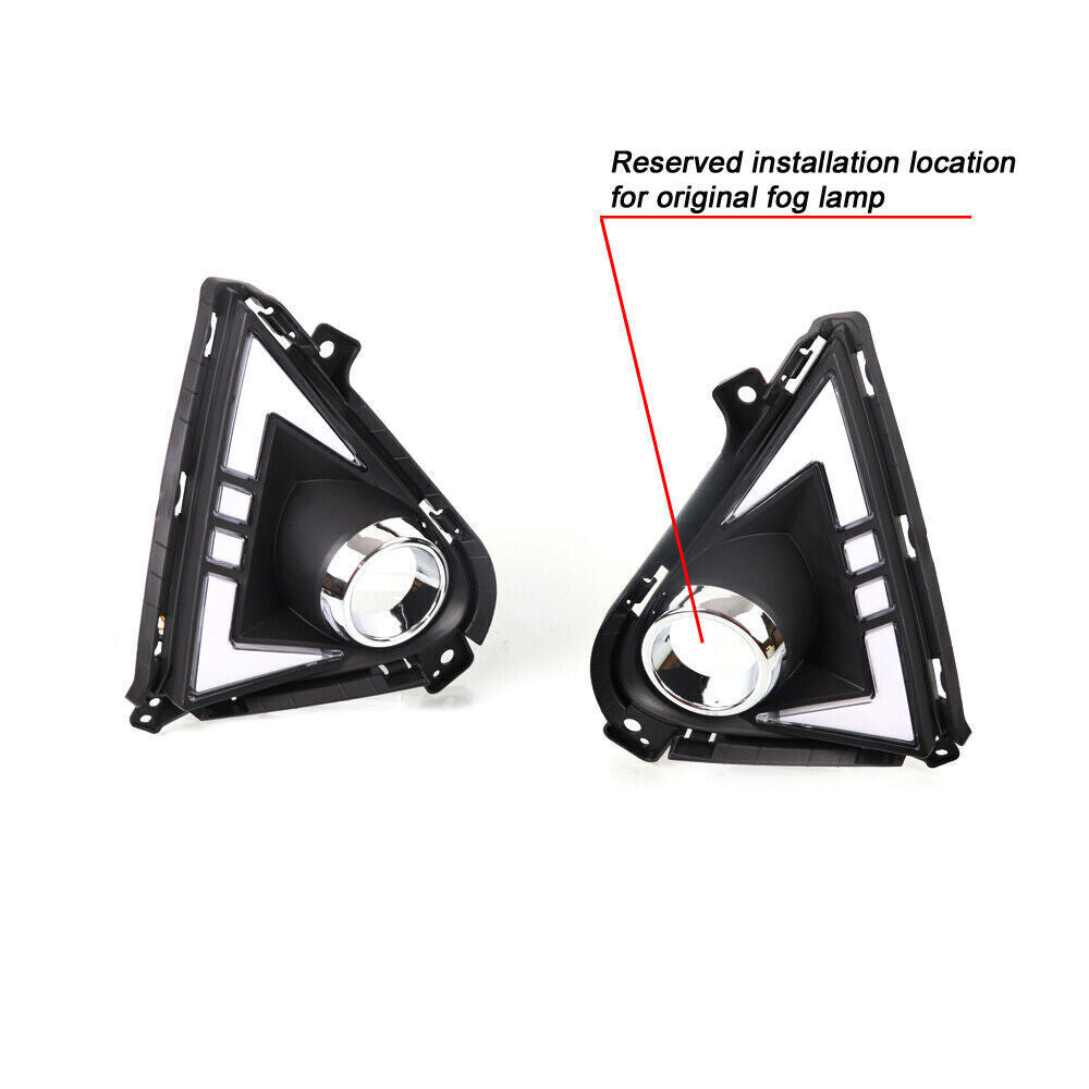 Daytime Running Lights LED Fog Lamp Replacement Bumper for Hyundai Accent 20-21 Q