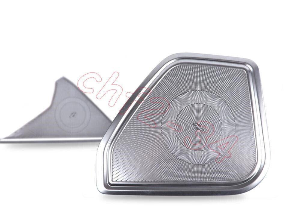 Chrome Steel Inner Door Speaker Ring Cover Trim 8PCS for Porsche Macan 2014-2021