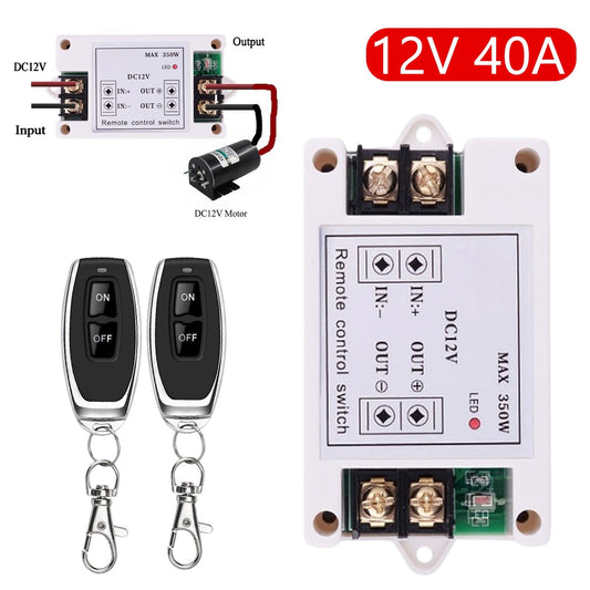 12V automotive power battery main switch with 2 wireless remote controls Q