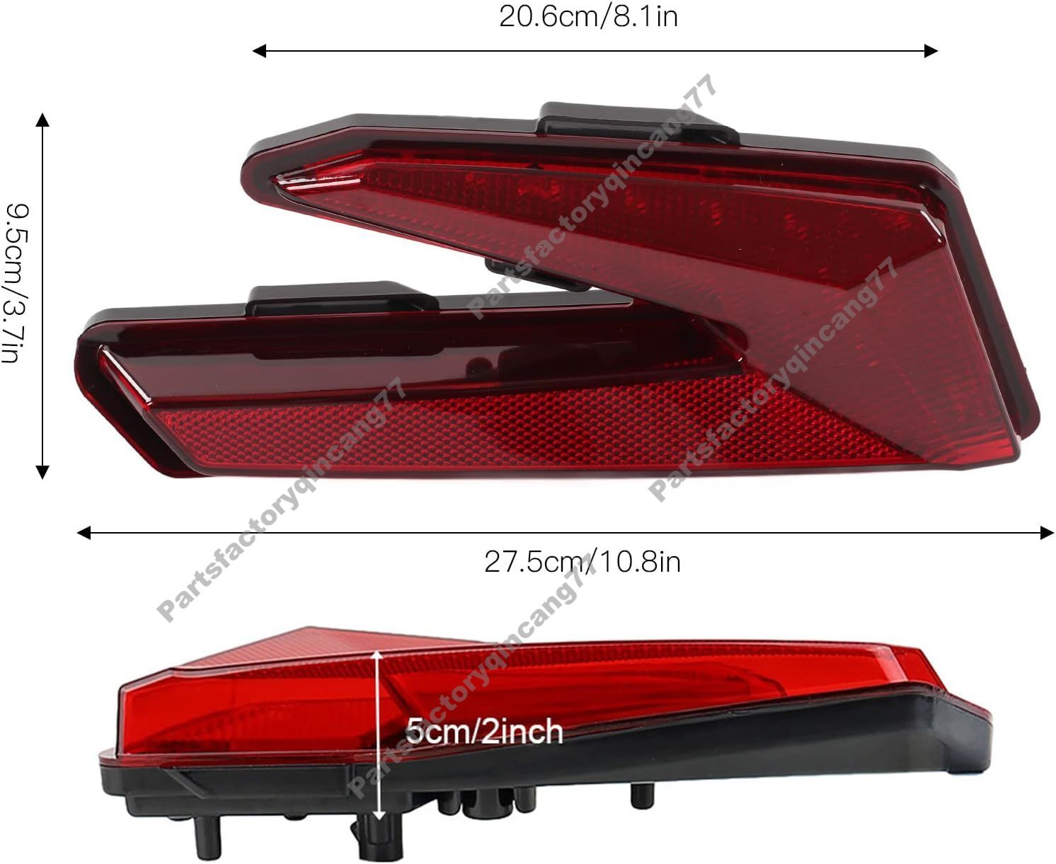 A Pair Red Tail Lights 710004743 710004744 for Can-Am Side by Side Maverick X3