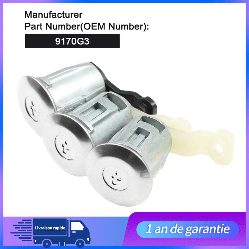KIT 3 BARILLET DE PORTE + 1 ANTIVOL DE DIRECTION NEIMAN POUR BERLINGO PARTNER n