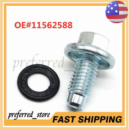 Brand new 11562588 oil pan drain plug bolt with O-ring suitable for universal , for Buick , and for Cadillac vehicles. v