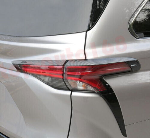For Toyot@a for Sienna 2021-2023 AB Carbon pattern Rear Tail Lights Eyebrow Trim 4P n