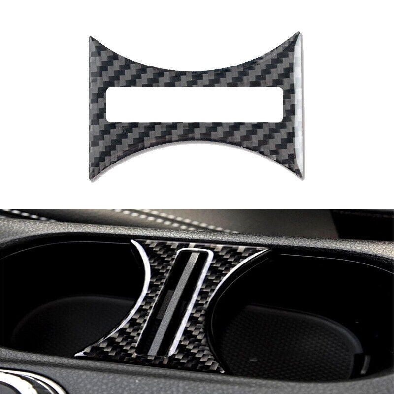 Carbon fiber car cup holder frame cover decorative sticker for A-Class, CLA, GLA 2013-18 n