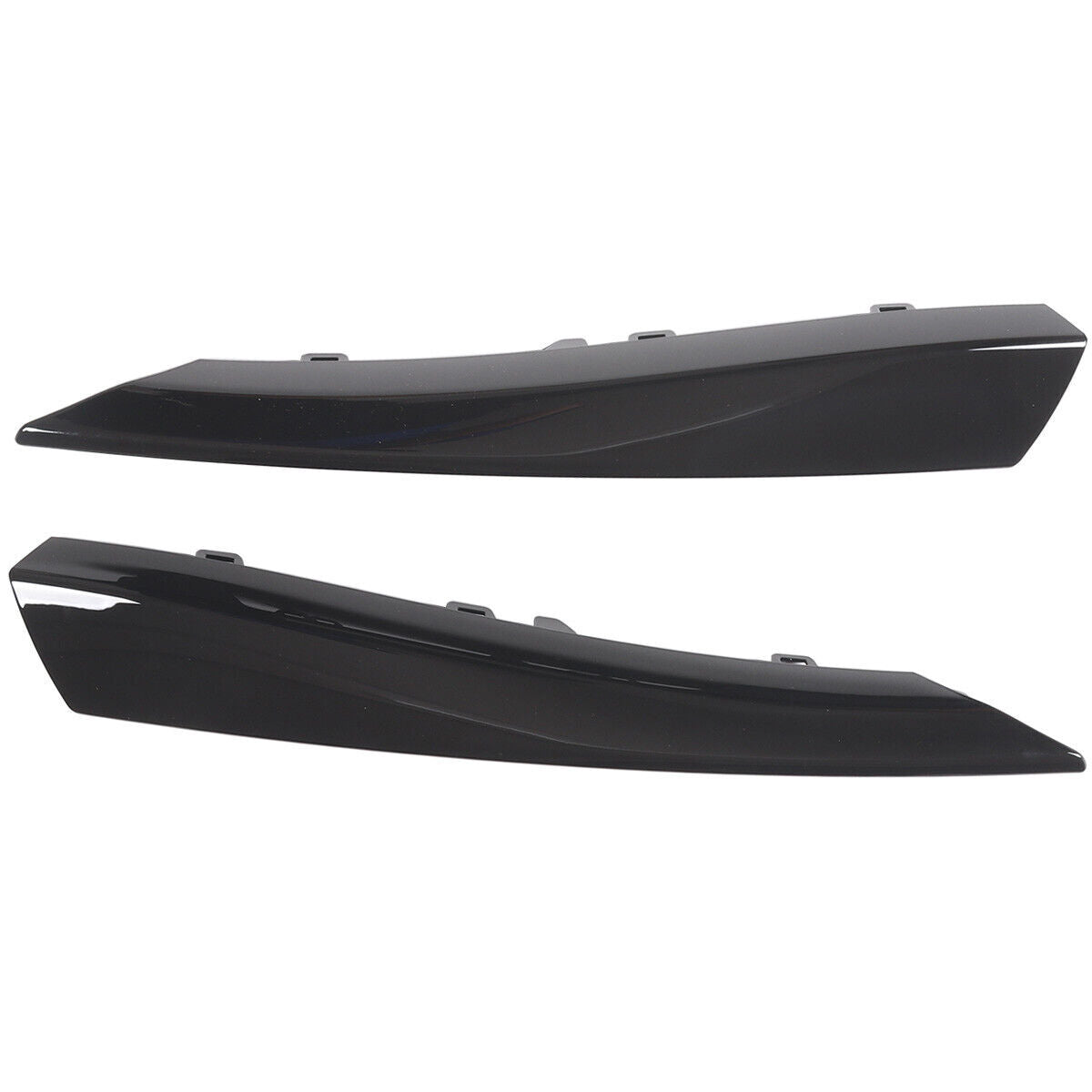 Pair Front Bumper Side Grille Black Insert Cover Trim Fit for Jaguar XF 2012-15