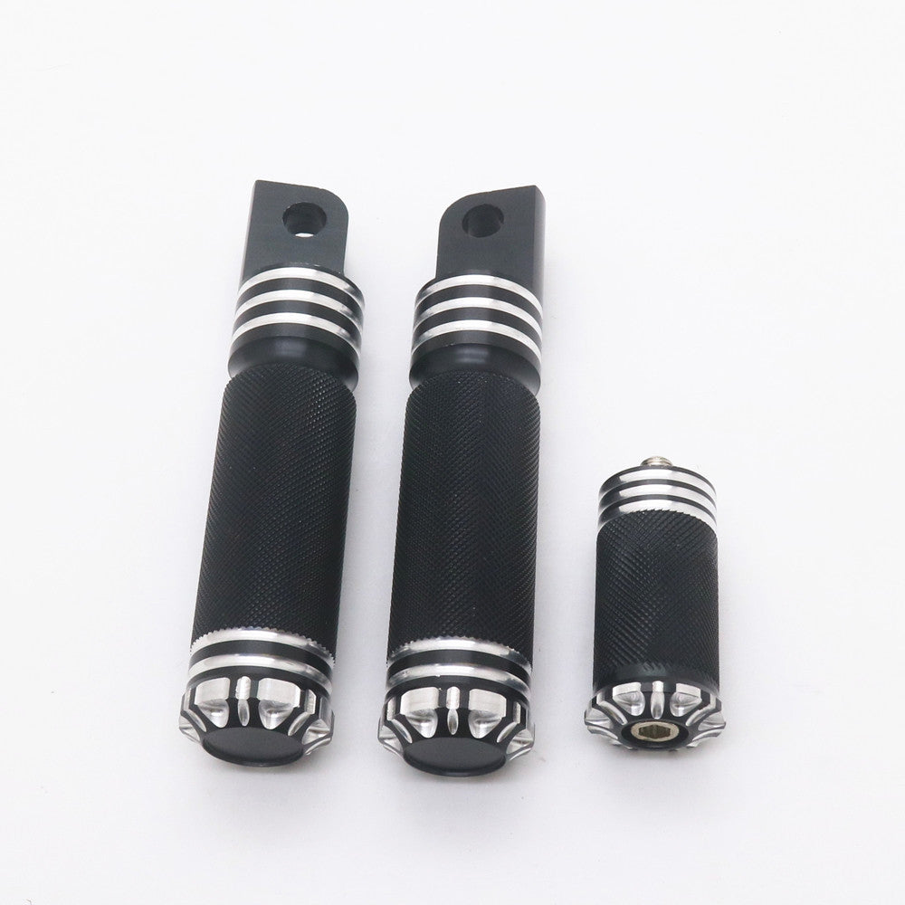 New Motorcycle Black Edge Cut Shift Peg  Foot Pegs for Harley Softail Sportster Q