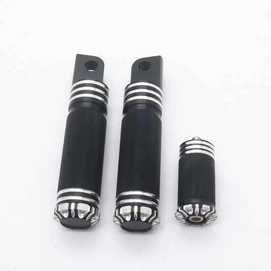New Motorcycle Black Edge Cut Shift Peg  Foot Pegs for Harley Softail Sportster Q