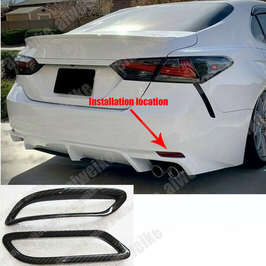 for Toyota for Camry SE XSE 2018-2022 Carbon Rear Bumper Fog Reflector Cover Trim