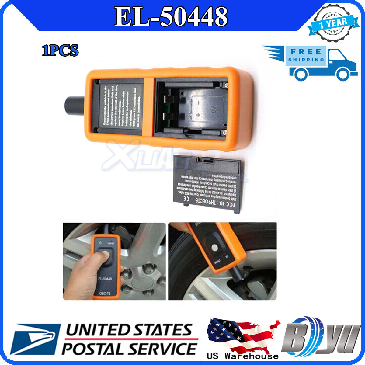 TPMS Relearn Tool for Automotive Tire Pressure Sensors (Electric Vehicle EL50448) - v