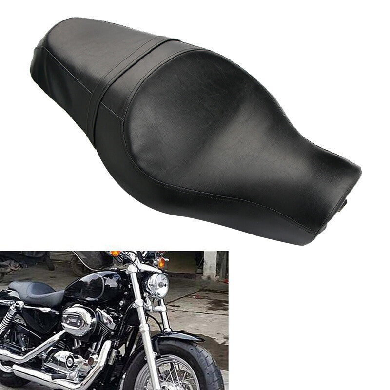 Black passenger for seat cushion 2 uplift driver/rider for Harley Sportster XL 883 1200