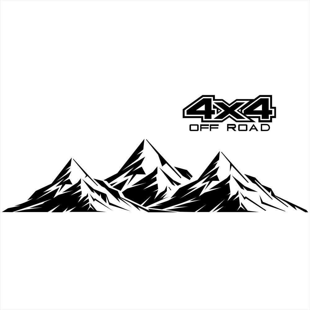 4x4 Off Road Mountains Truck Decal Car Vinyl Stickers Decoration Waterproof