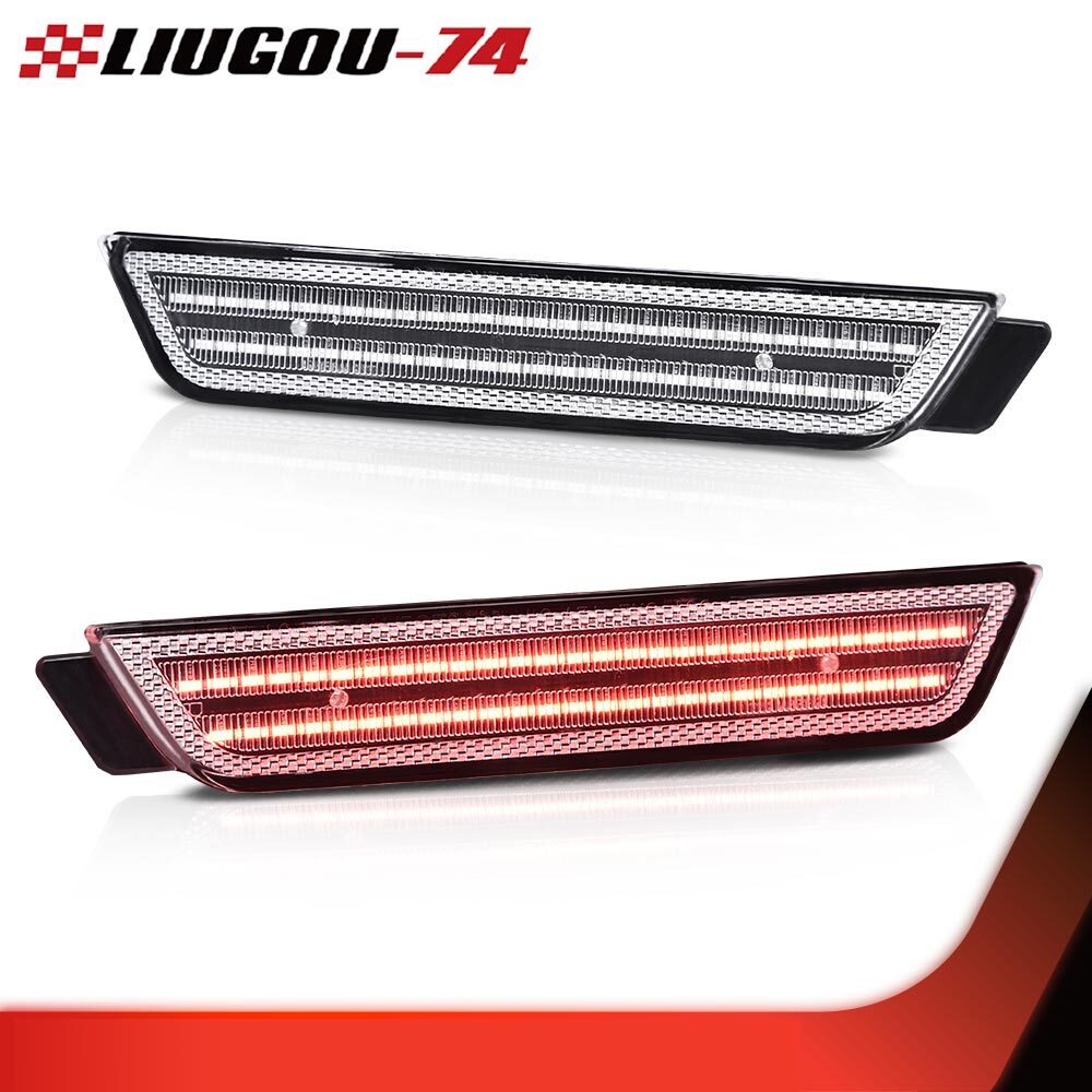 Suitable for 2010-2015 Camaro rear amber+red transparent LED mudguard side marker light brand new- v