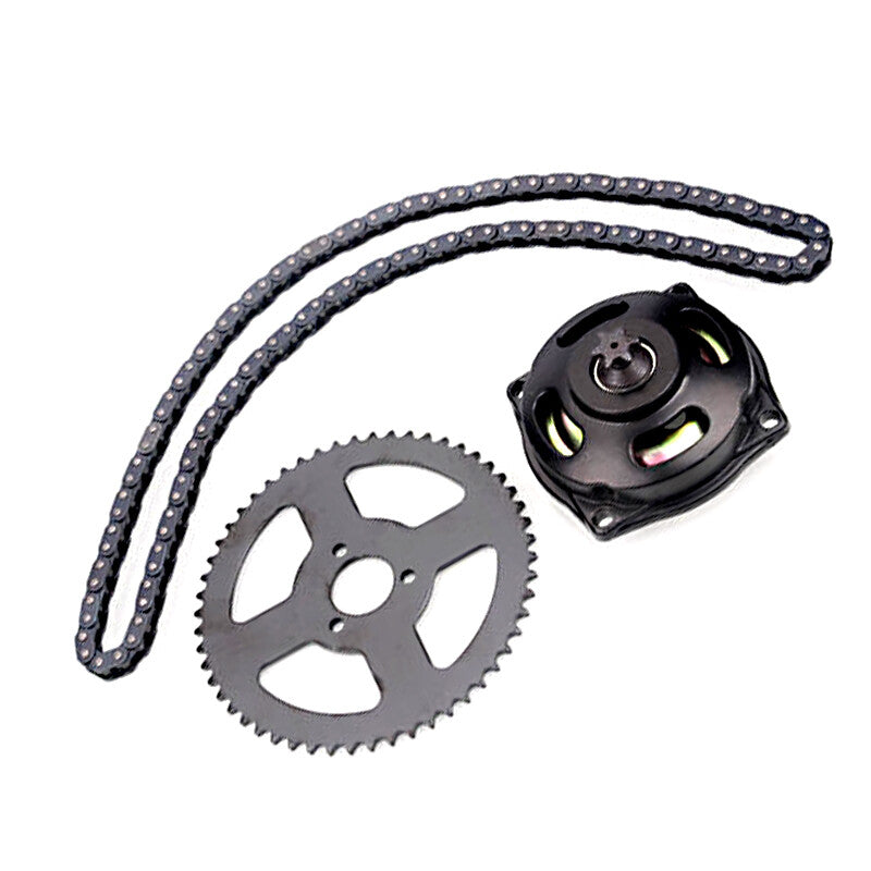 for Mini bicycle 47cc/49cc 2-stroke drive system, T8F chain and 6T gearbox, rear sprocket. n