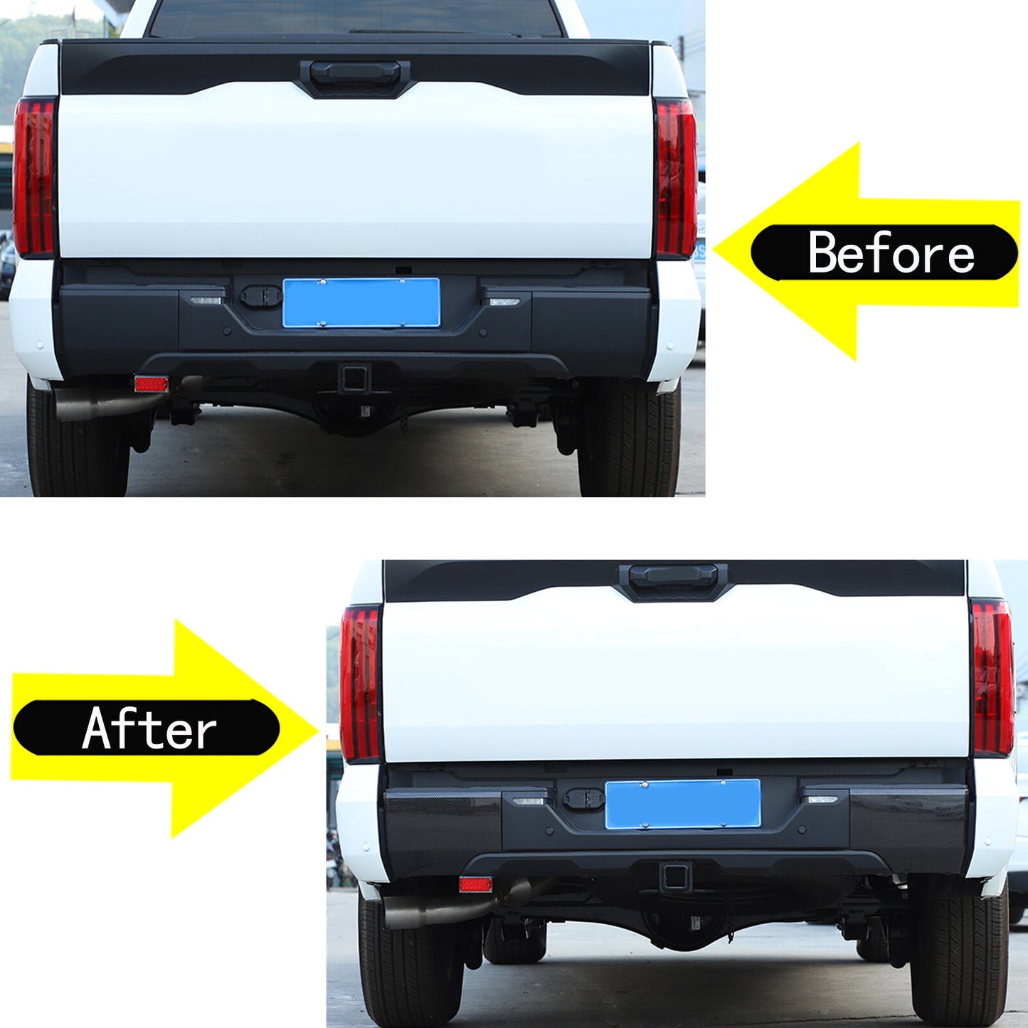 Carbon Fiber rear bumper corner cover trim with ABS, suitable for Tenderloin 2022-2024. n