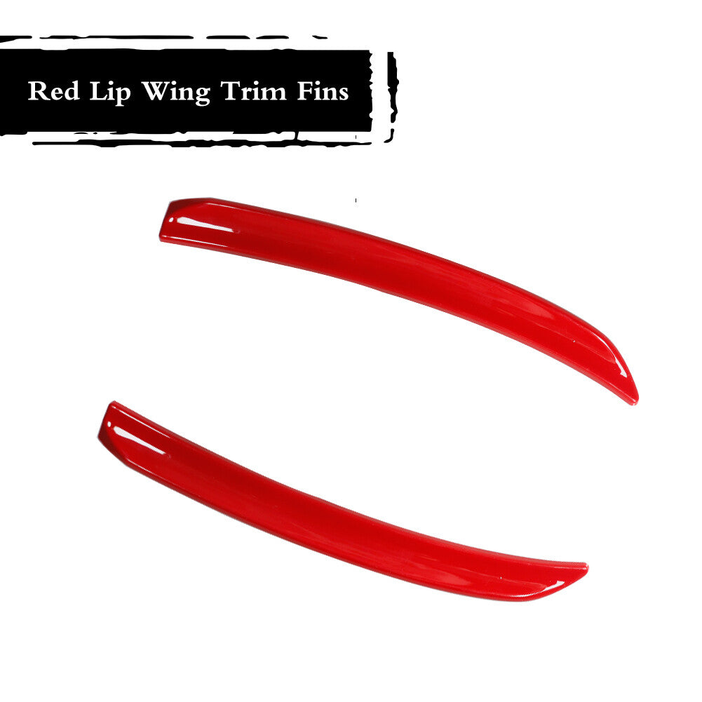 Sporty red rear wing trim, extended lip stud for 2014+ for Mini F56 F55 S/JCW Q