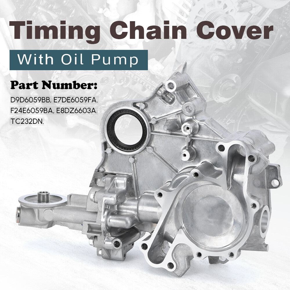 for Ford 3.8L 1996-1997 4.2L 1997-2005 Engine Quest Timing Cover With Oil Pump