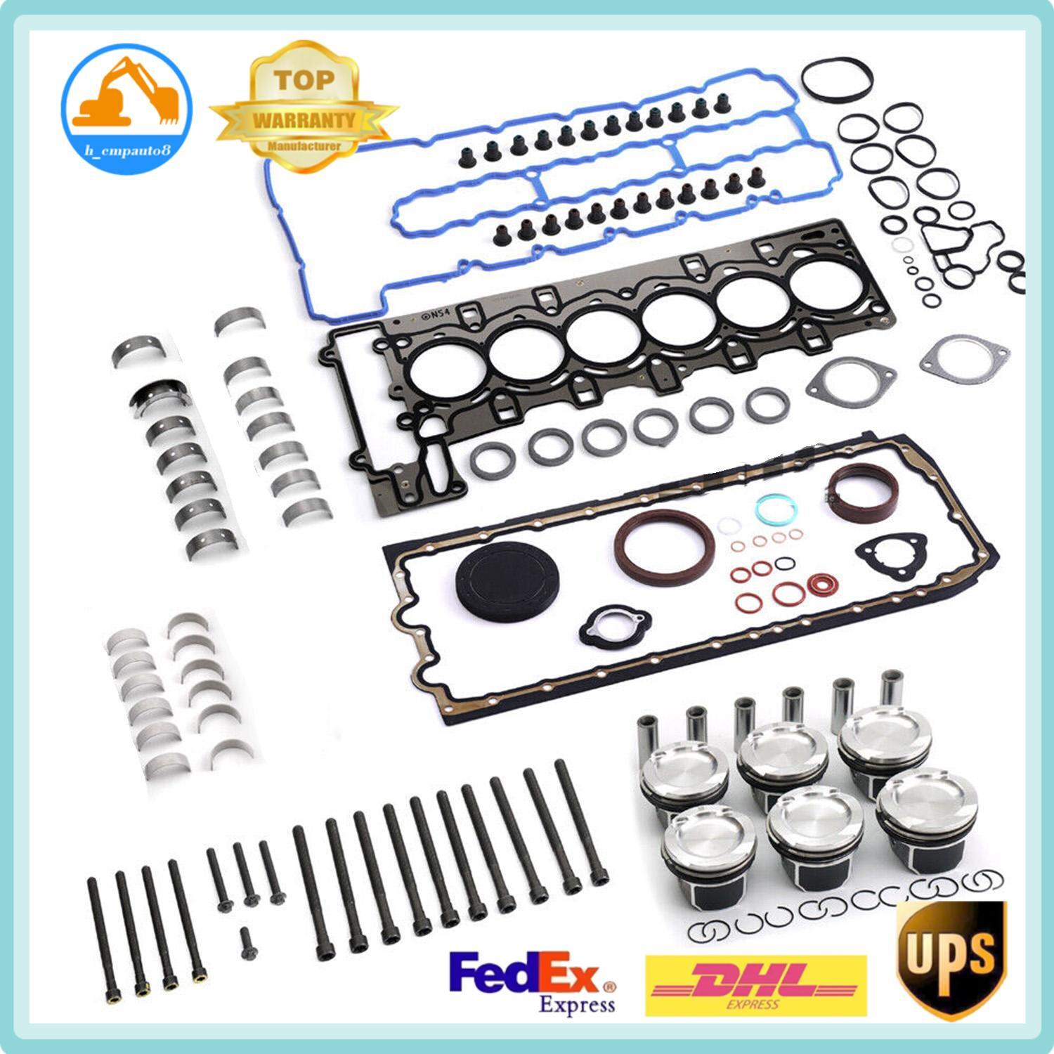 N54 Overhaul Engine Pistons Gasket Kit for BMW 335i E90 E92 E88 E60 E71 F02 3.0