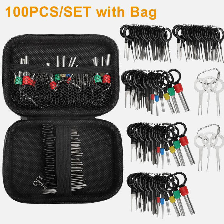 100Pin Ejector Wire Kit Extractor Connector Puller AutoTerminal Removal Tool n