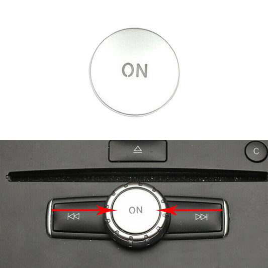 Volume Knob Sequins Trim Silver for Mercedes for Benz C Class W204 E Class W212 Q