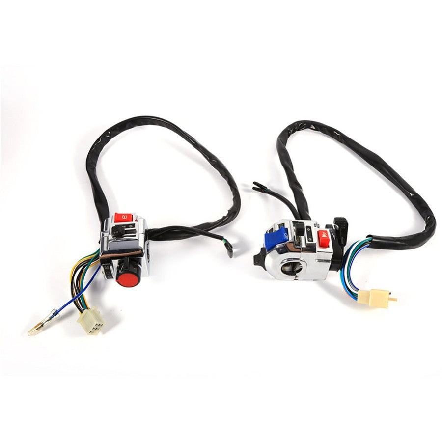 Motorcycle 7/8Handlebar Control Horn Turn Signal Light Start Switch for Honda Q