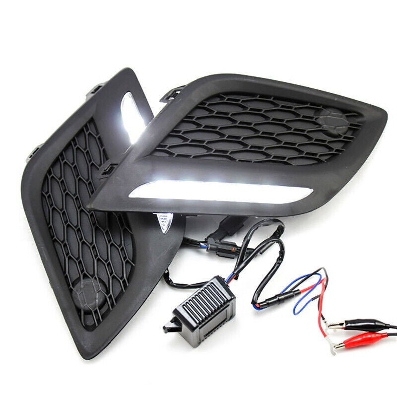 A pair of LED daytime running lights and fog lights for Volvo XC60 (approximately 2011, 2012, and 2013 models).
