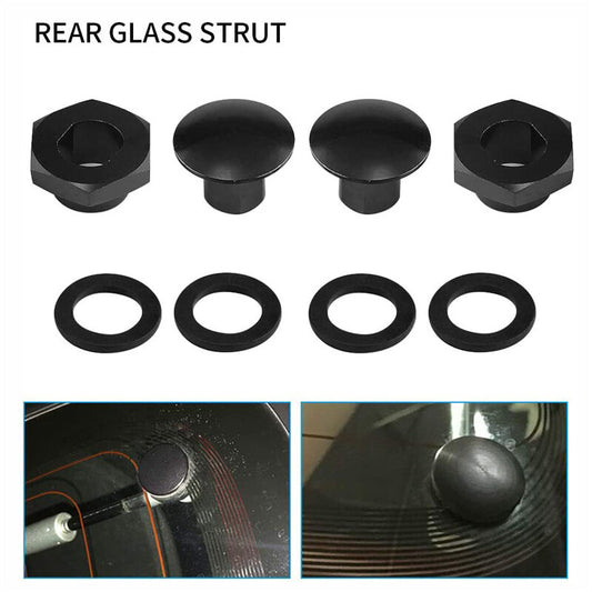 Rear Glass Strut Hardware Kit for 92-95 for Honda for Civic 3Dr Hatchback EG6 CRV Black