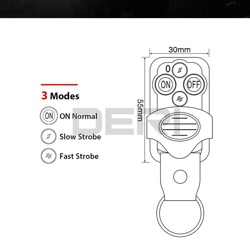 Wireless Remote Control Switch ON/Off Strobe For LED Work Light Bar Offroad for SUV Q