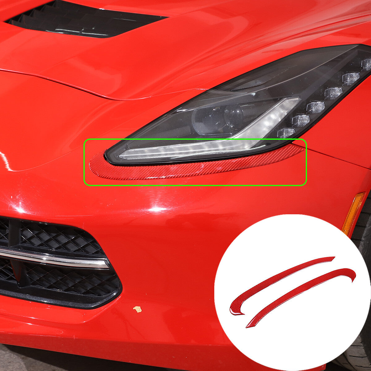 Interior center console armrest pad cover trim for Corvette C7 2014-19
