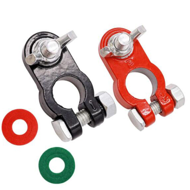 2PCS 16-18mm Car SUV Auto Battery Clamp Terminal Connector Zinc Pile Head Part v