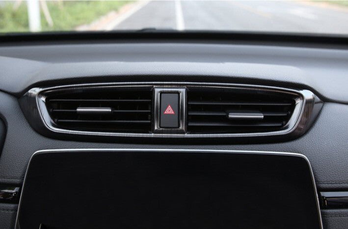 Middle Air Outlet Vent Cover Trim 1 for Honda CRV CR-V 2017-2022 Black Titanium