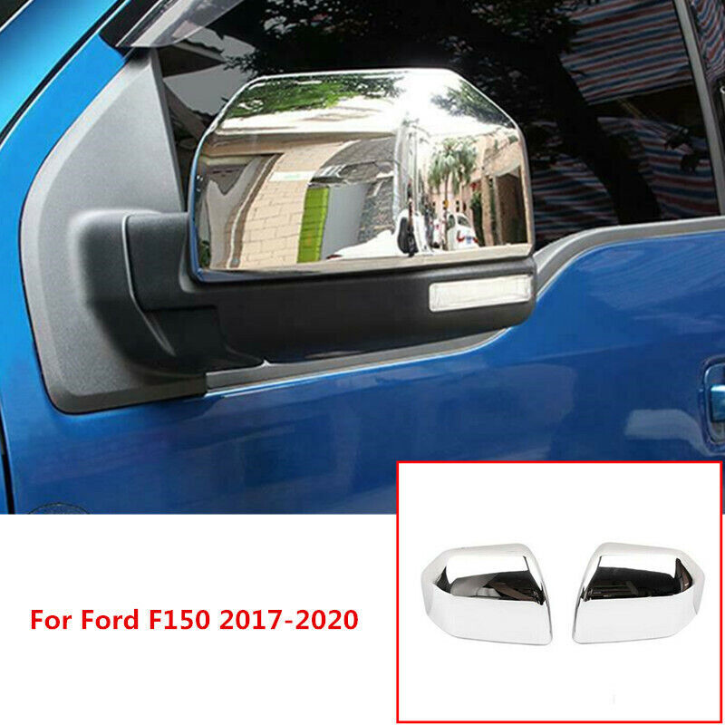 Suitable  for ford  F-150 2017 - 2020 chrome 2-piece side mirror trim cover.