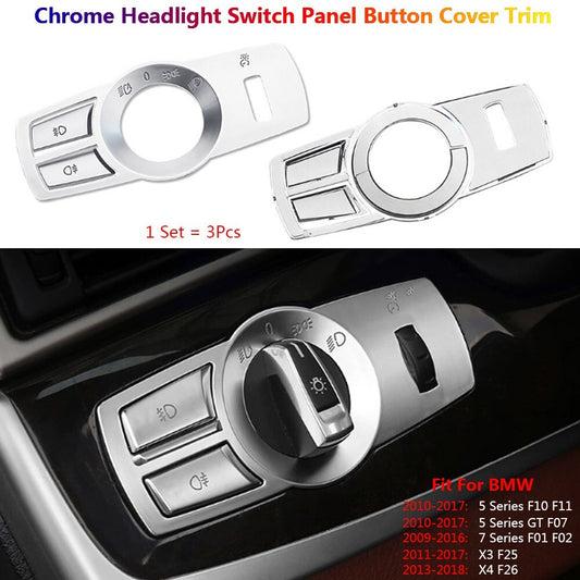 for BMW 5 GT 7 X3 X4 F10 F07 F01 F25 F26 Car Headlight Switch Panel Button Cover