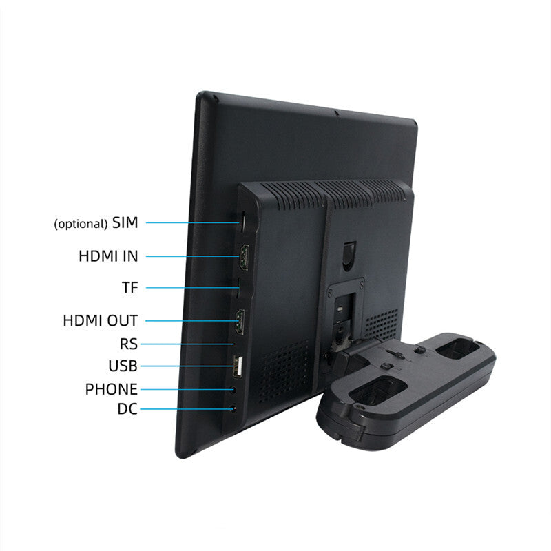 1x Car 4G+64G Headrest Monitor Touch Screen Speaker Multimedia Player Android 11