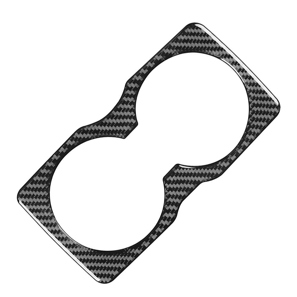 Carbon Fiber Rear Water Cup Holder Panel Cover Trim for Jeep Cherokee 2014-2022