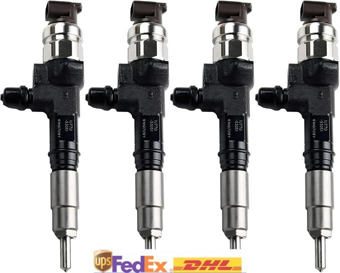 4X Fuel Injector 295050-1320 1J770-53050 For Kubota V3307 V3307-CR-TE4 Tier 4