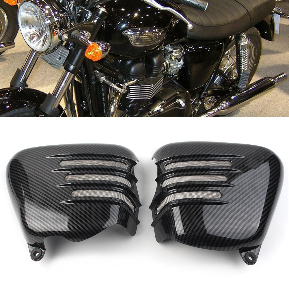 For T100 SE ACE Thruxton 900 Scrambler 01-15 Carbon Fiber Battery Side Cover
