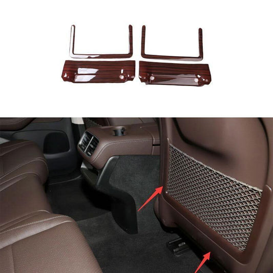 for Benz GLE 2020-23 GLS Wood Grain Inner for Seat Back Net Pocket Frame Cover Trim