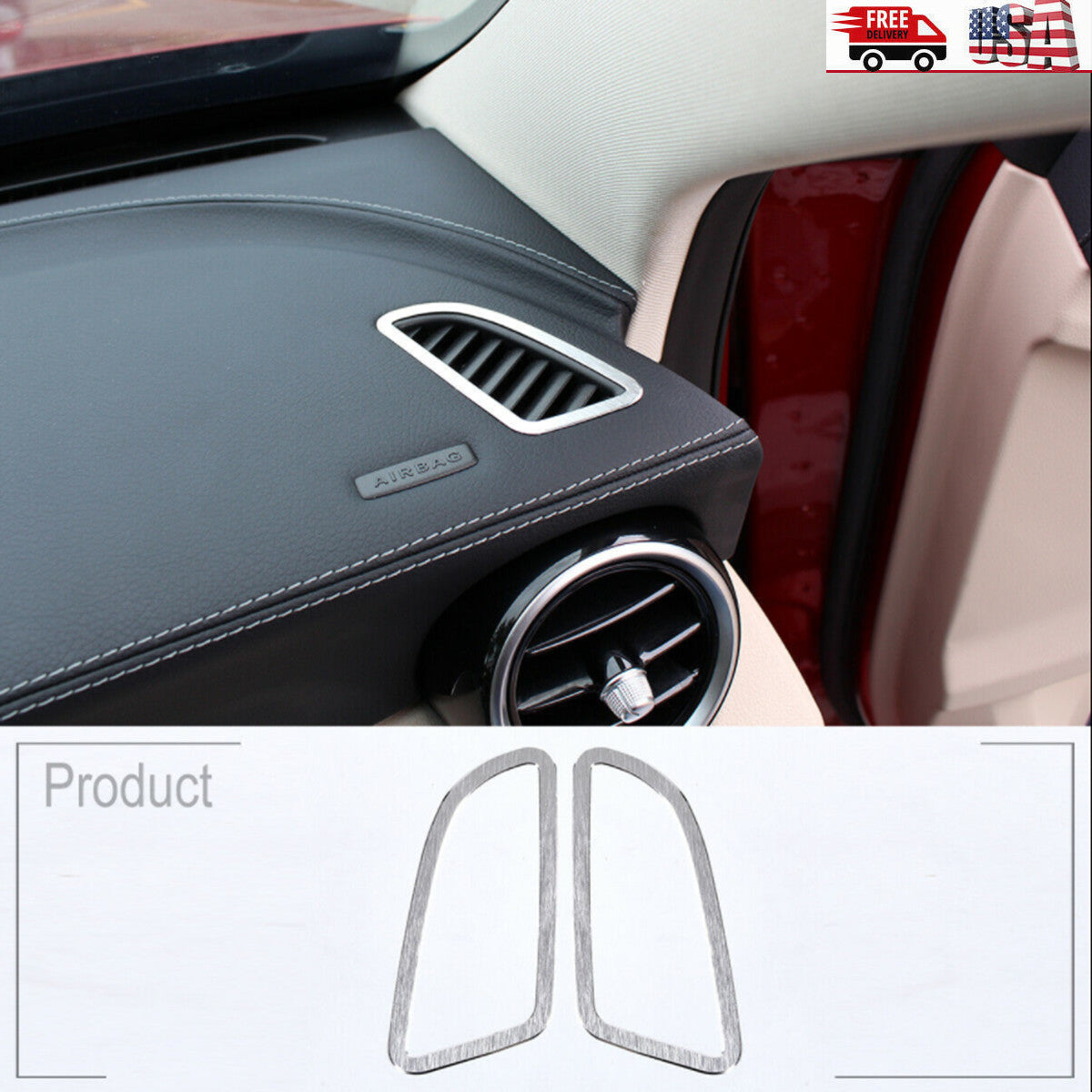 Carbon fiber 2 door handle cover trim for Subaru BRZ for Scion FRS 2012-2021