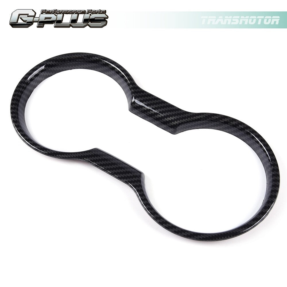 Fits 2015 - 2021  for ford  for Mustang Carbon Fiber Exterior Center Console Cup Holder Decorative Cover