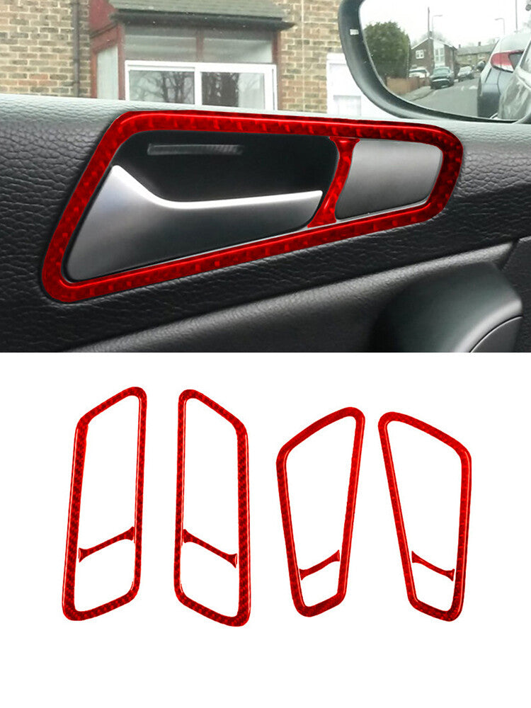 Red Carbon Fiber Center Storage Box Panel Cover Trim for Camry 2007-2011 v
