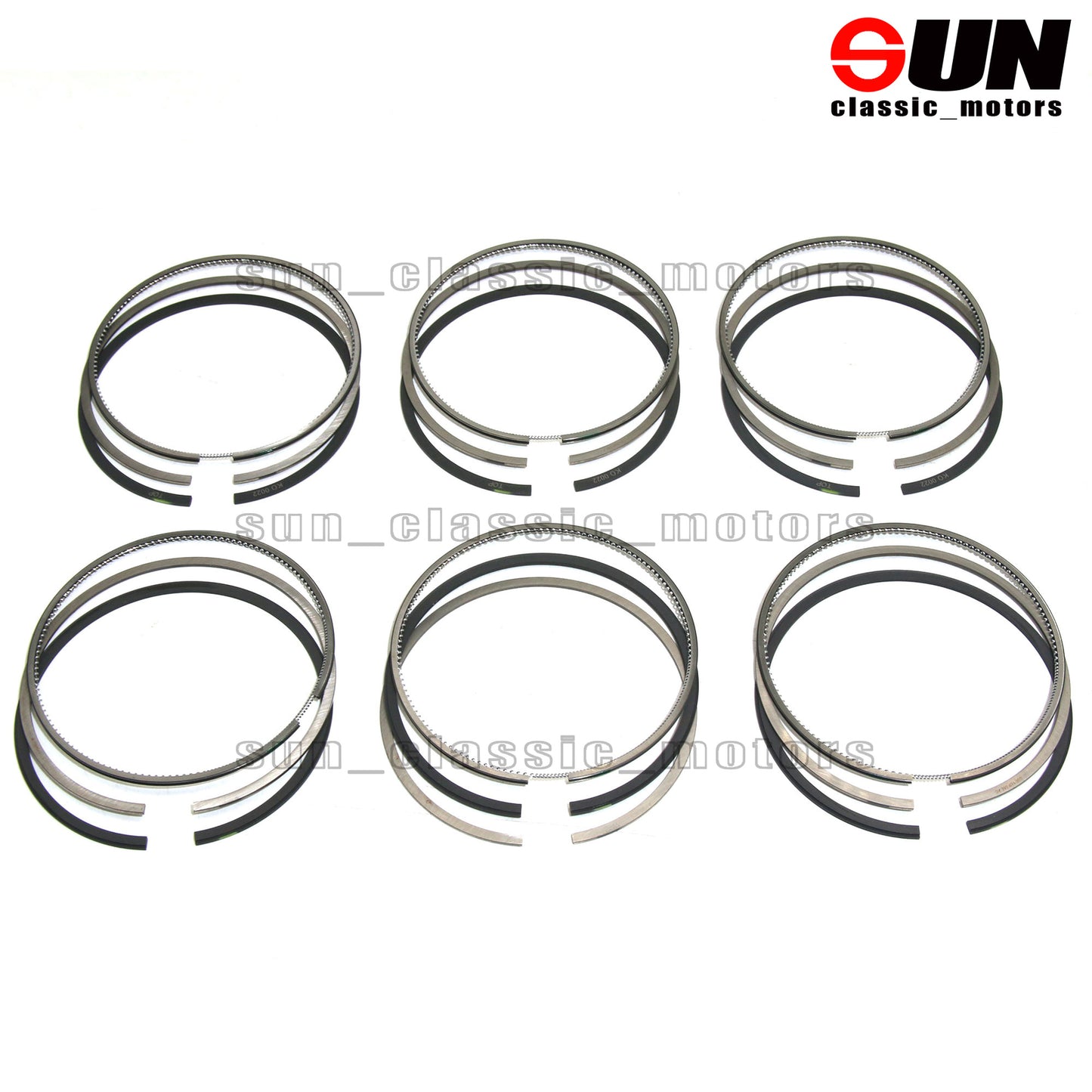 6-Piece Piston Ring Set, OE STD, Suitable for Audi A4, A6, A7, for A8 2.8, 3.2 FSI, BDX, AUK, BKH-